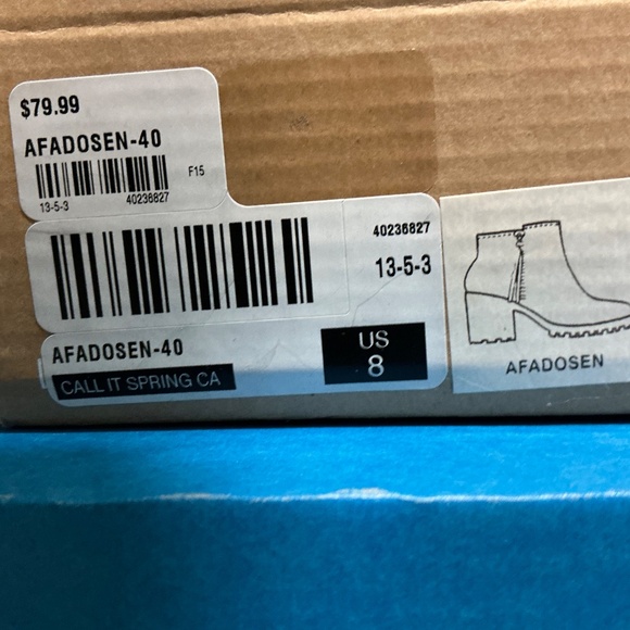 Cute chunky ankle boots, size 8, burgundy - Picture 5 of 5